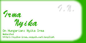 irma nyika business card